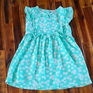 Carter's Green Ruffle Dress